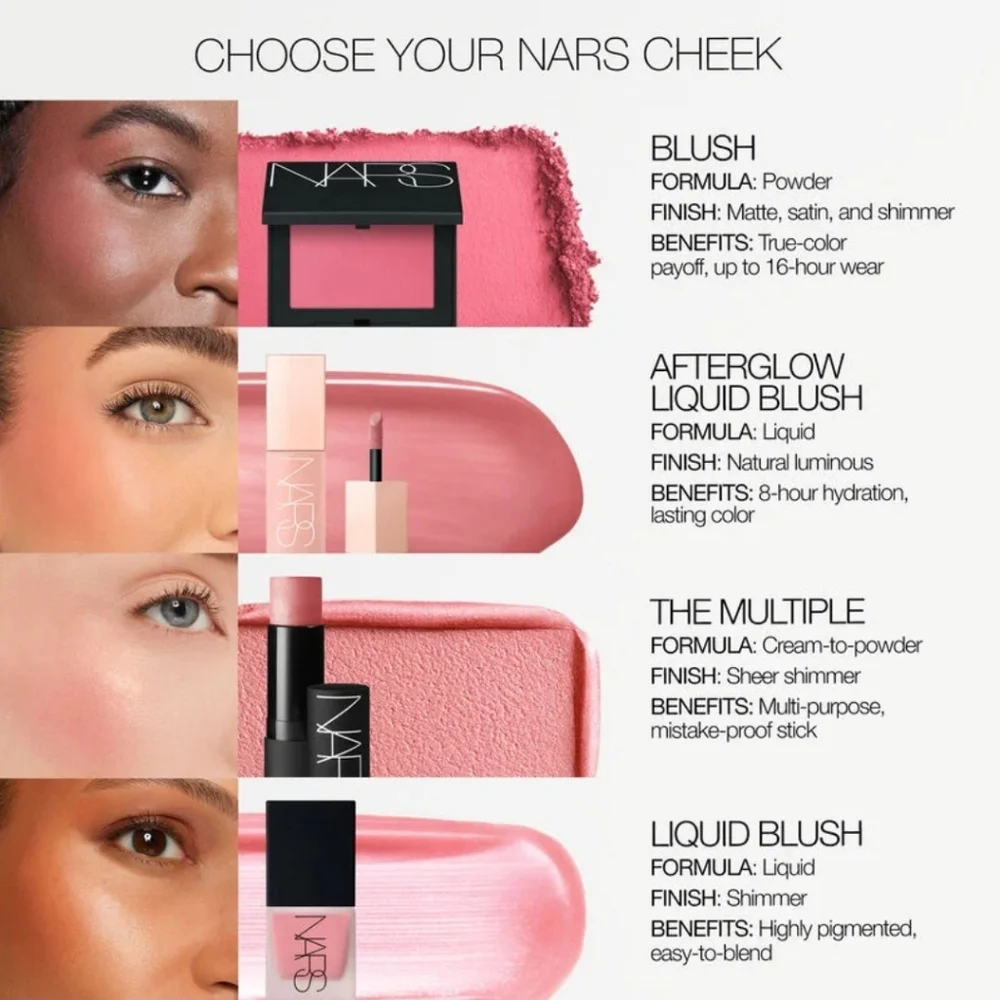Nars Afterglow Liquid Blush Orgasm Rush Rosy Bronze Brand New in Box Authentic